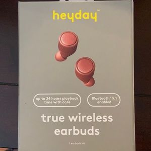 Heyday true wireless earbuds in red